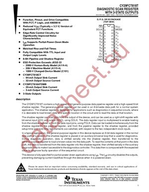 CY29FCT818CTQCTE4 datasheet  